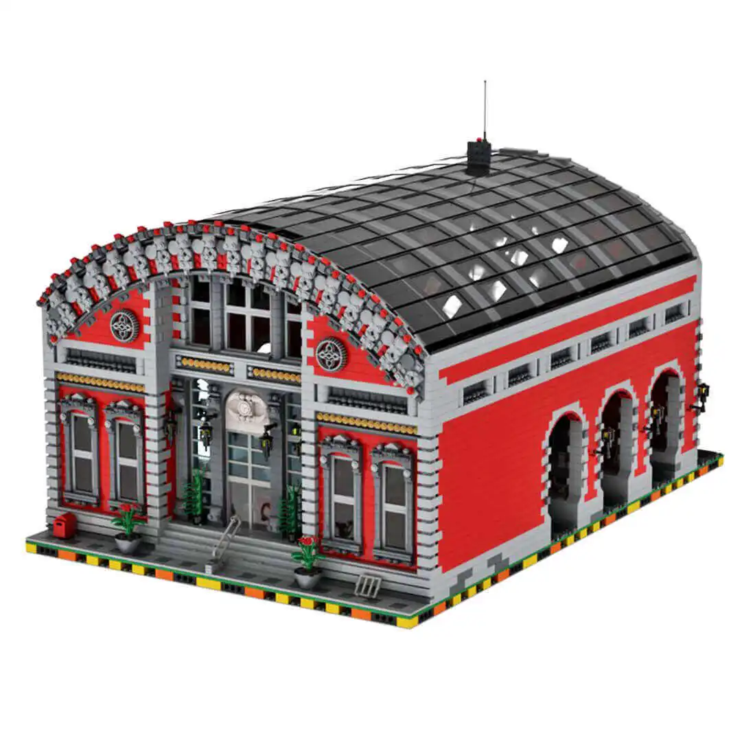 

Custom MOC-134062 Massive Train Station Modular Building with Roof 7432 Parts