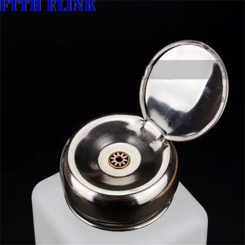 Botella de alcohol de tipo prensado, bomba gruesa de 120ml, 200ml, 250ml, 500ml, herramientas FTTH de limpieza de fibra, eliminador de pulido anticorrosivo