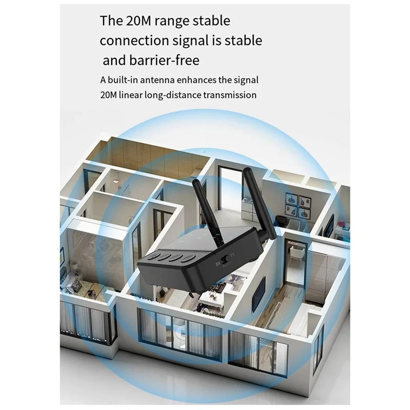 أفضل العروض جهاز استقبال وجهاز إرسال بلوتوث 5.2 2 في 1 لمحول الصوت اللاسلكي Qualcomm Aptx جودة صوت بدون فقدان، سهل الاستخدام