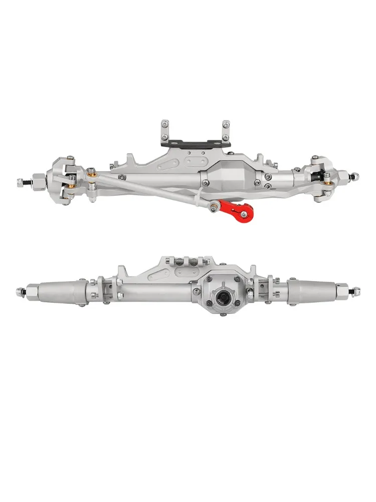Czarne/Srebrne Metalowe Proste Osi Przednie i Tylne do Samochodów RC 1/10, Crawlerów, Rock Racerek, Części Zamienne do Axial Wraith RR10 — 2