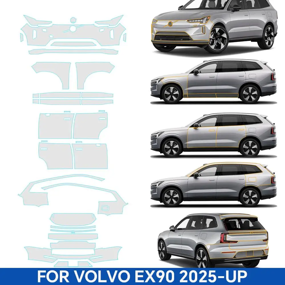 

For Volvo EX90 2025 TPU Front Bumper Paint Protection Film Self-Healing Clear Bra Pre-cut PPF Car Body Anti-Scratch Resistant