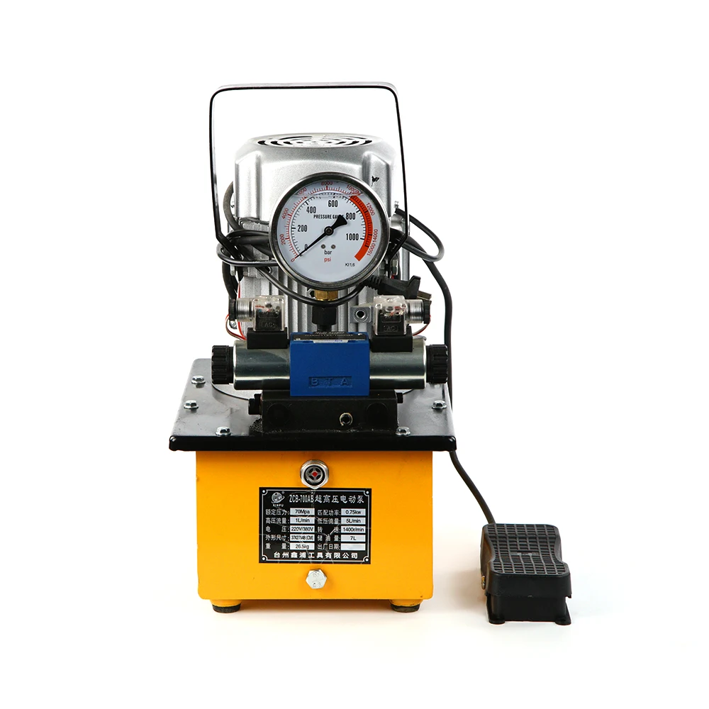 

ZCB-700AB Hydraulic Electric Pump Double Acting with Steel Plastic 220V/380 Hydraulic Crimping Tools