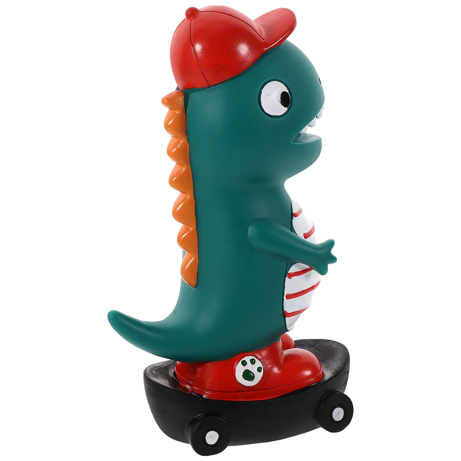 

Dinosaur Shaped Piggy Bank Skateboard Vinyl Holder Savings Pot for Girls Unbreakable Money Storage Cute Dinosaur