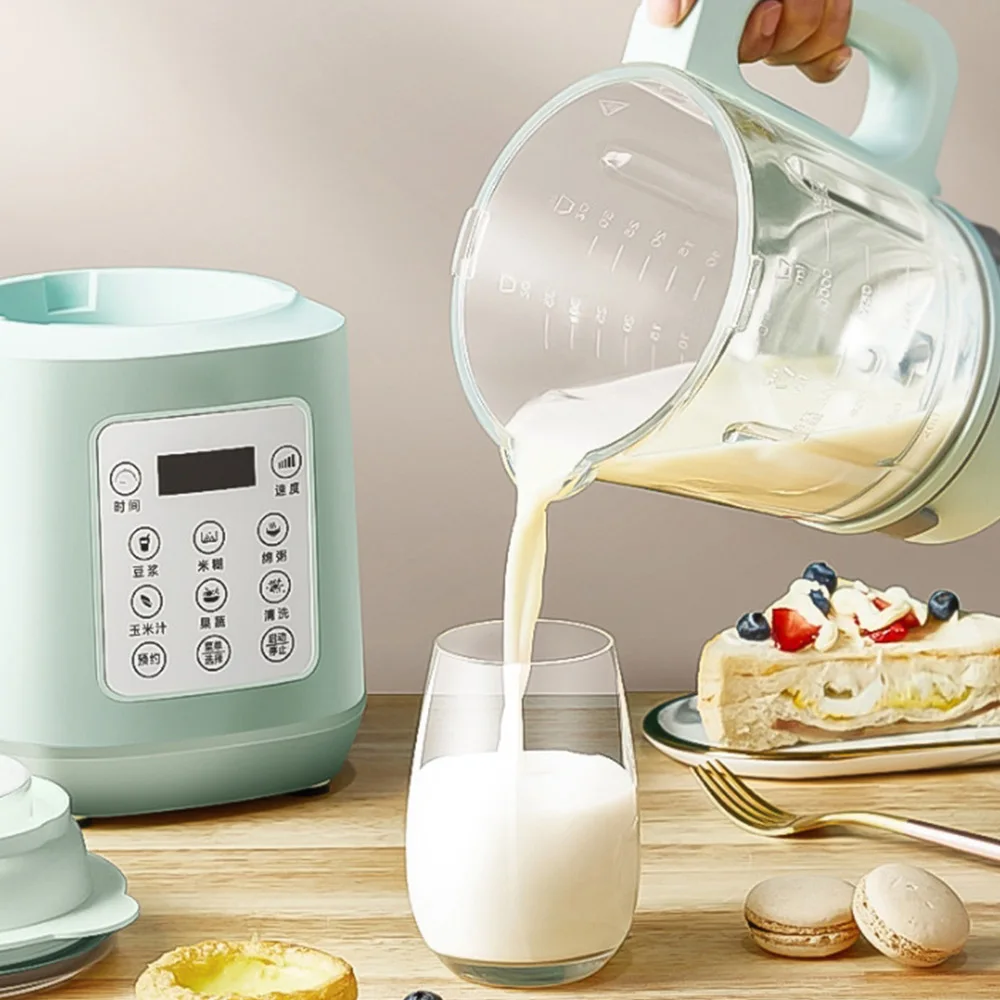ماكينة تصنيع حليب فول الصويا المنزلية عصارة صامتة أوتوماتيكية تسخين صغير متعدد الوظائف ماكينة طهي الطعام المساعدة