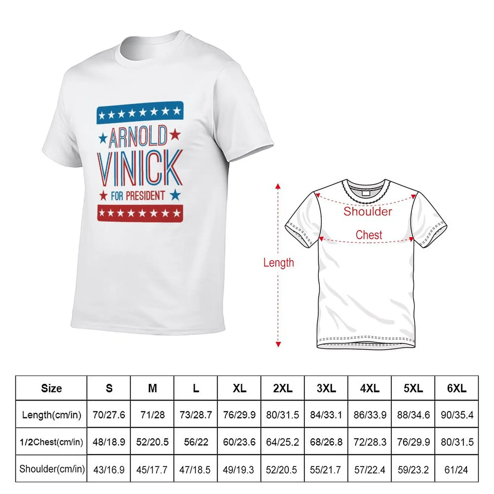 New Arnold Vinick For President T-Shirt heavyweight t shirts quick drying shirt men t shirts