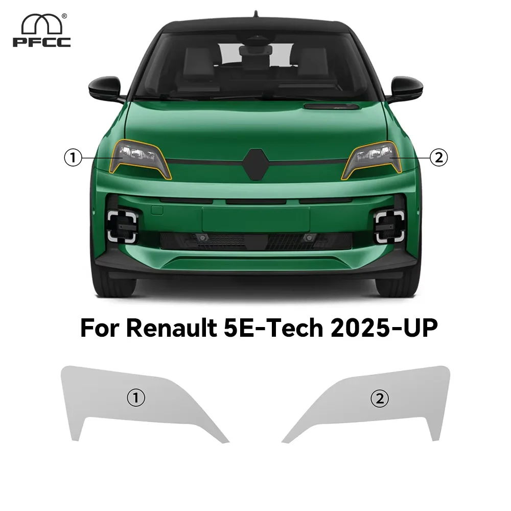 

For Renault 5E-Tech 2025 Headlight Rearview B C Pillars TPU Protection Film Anti-scratch Clear Bra Pre-cut PPF Resistant Cover