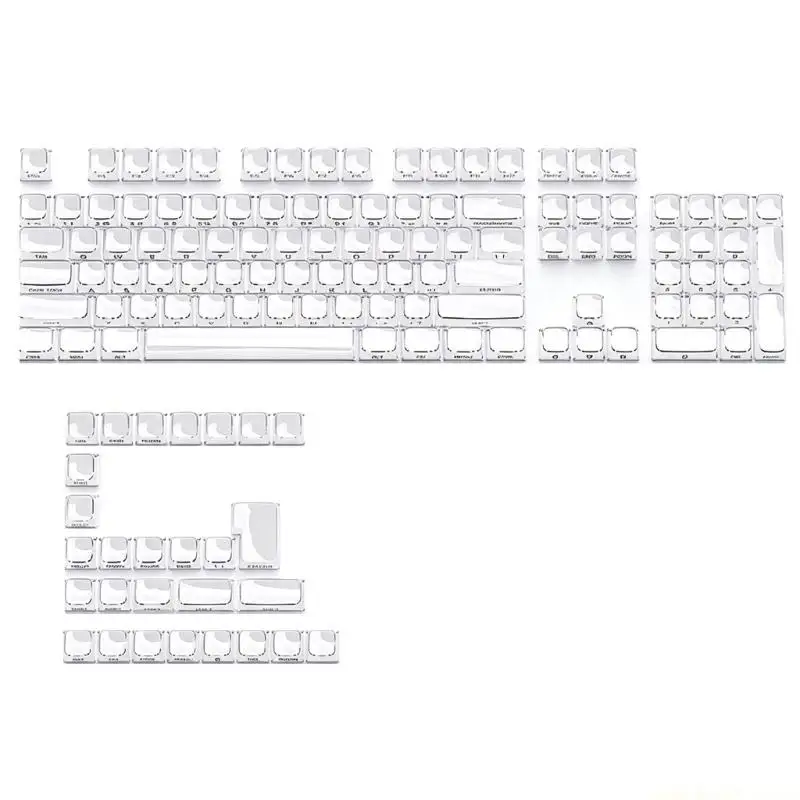 132-Key Side Print Keycap Set for Refreshing Plain Mechanical Keyboard Layouts