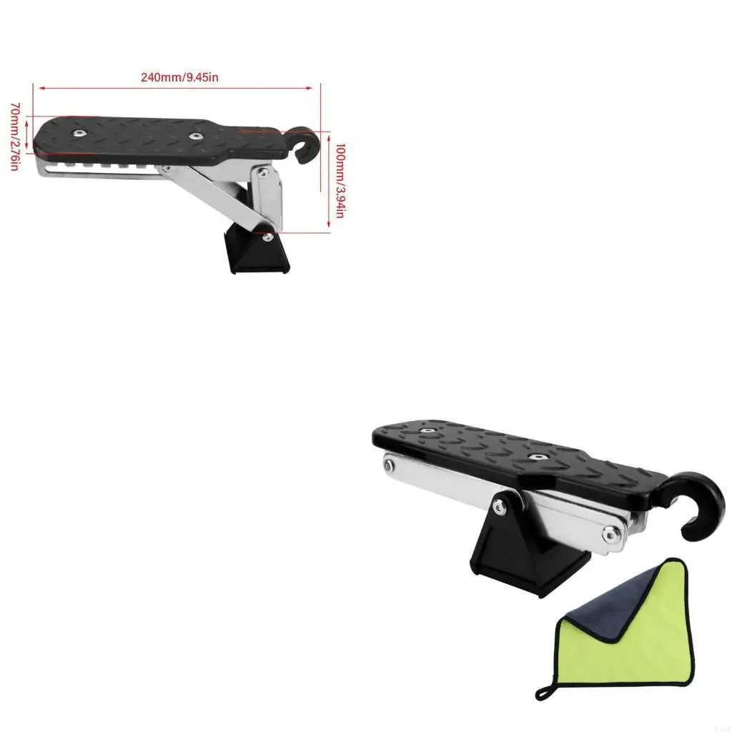 F1CF Adjustable Car Roof Step Door Ladder Foldable Car Door Pedal for Easy Accesses