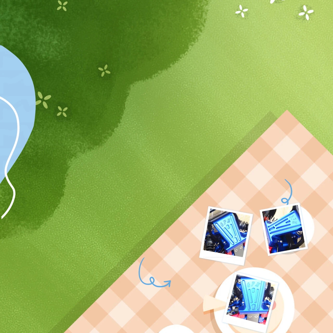 GPM อะลูมิเนียมตัวยึดกันชนหน้าสำหรับ LOSI 1/6 Super Baja Rey อะไหล่อัพเกรดน้ำหนักเบา หมายเลขชิ้นส่วน LOS231009