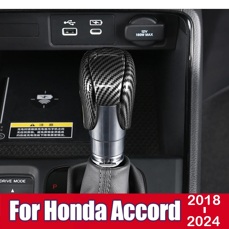 For Honda Accord 10th 11th Gen 2018 2019 2020 2021 2022 2023 2024 Accord 10 11 Car Gear Shift Knob Gear Head Cover Accessories