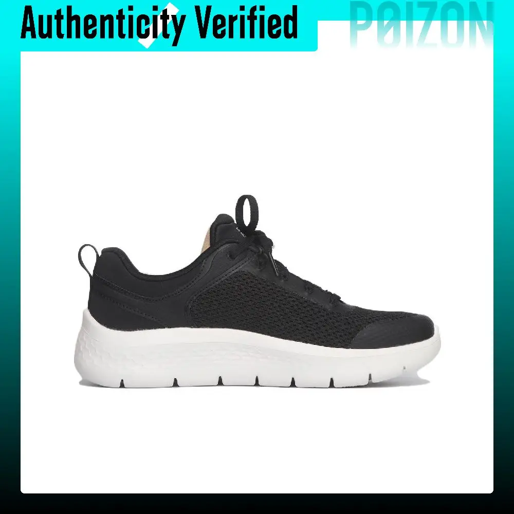 Skechers Go Walk Flex Comfortable Breathable Lightweight Low top Walking Shoes Women's Black 124817-BKW view 3