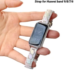 Resin Strap for Huawei band 10 Replacement Sport Watchband For Huawei band 9/8/7 pro transparent Correa Bracelet Woman Wristband