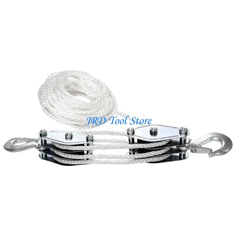 A2UD Ergonomic Block and Tackle Pulley System Rope Pulley Hoist with Lifting Power Breaking Strength Heavy Duty Pulley