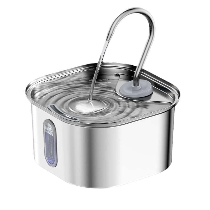 

304 Stainless Steel Pet Water Fountain Cat Dog Quiet Pump Multi Layer Filter Large 3.2L Smart Auto Drinking Bowl Water Dispense