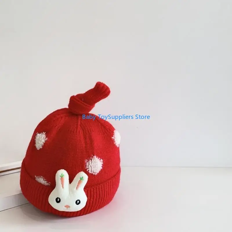 

R1WF Animal Themed Baby Soft Breathable Knotted Hat 6M-1T Trendy Headgear