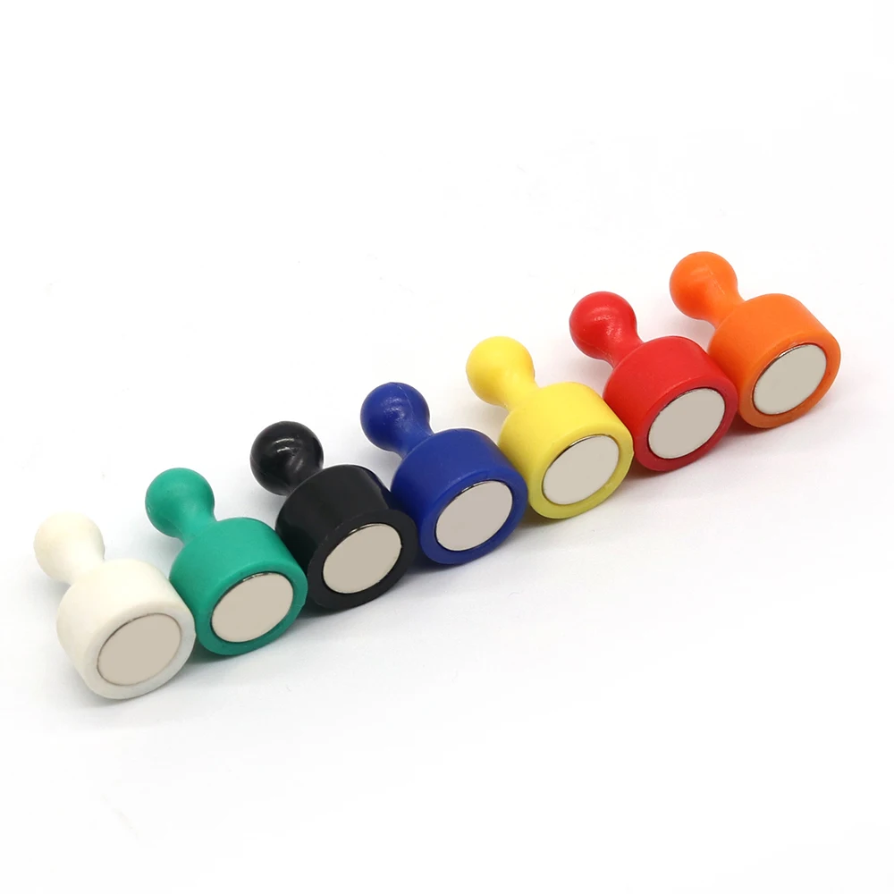 10Pcs 12X20 mm Push pin Office Strong Small Round Magnetic Magnets Cones magnets Super Magnet pinboard Chess Magnetic push pins