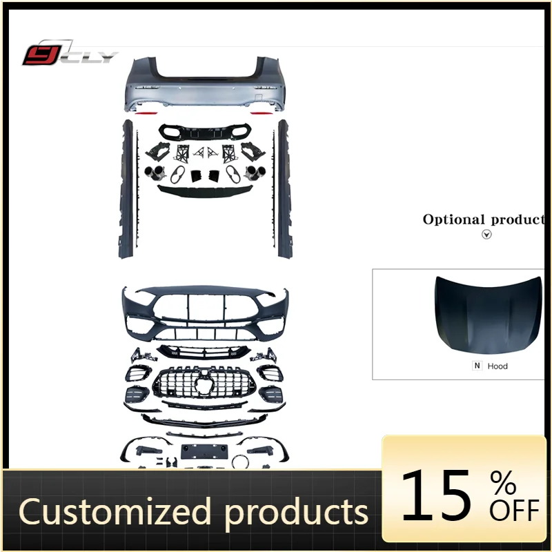 

Высокое качество и надежность 2019-2024 Benz Class W177 Hatchback Bodykit Upgrade A45s Новый передний бампер Задний бампер Решетка Diffus