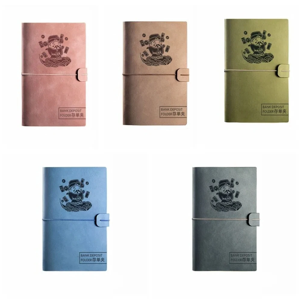 PU Leather Bill Planner Binder Loose-leaf Reusable Money Budget Binder Transparent Cash Envelopes Savings Challenges Notbook