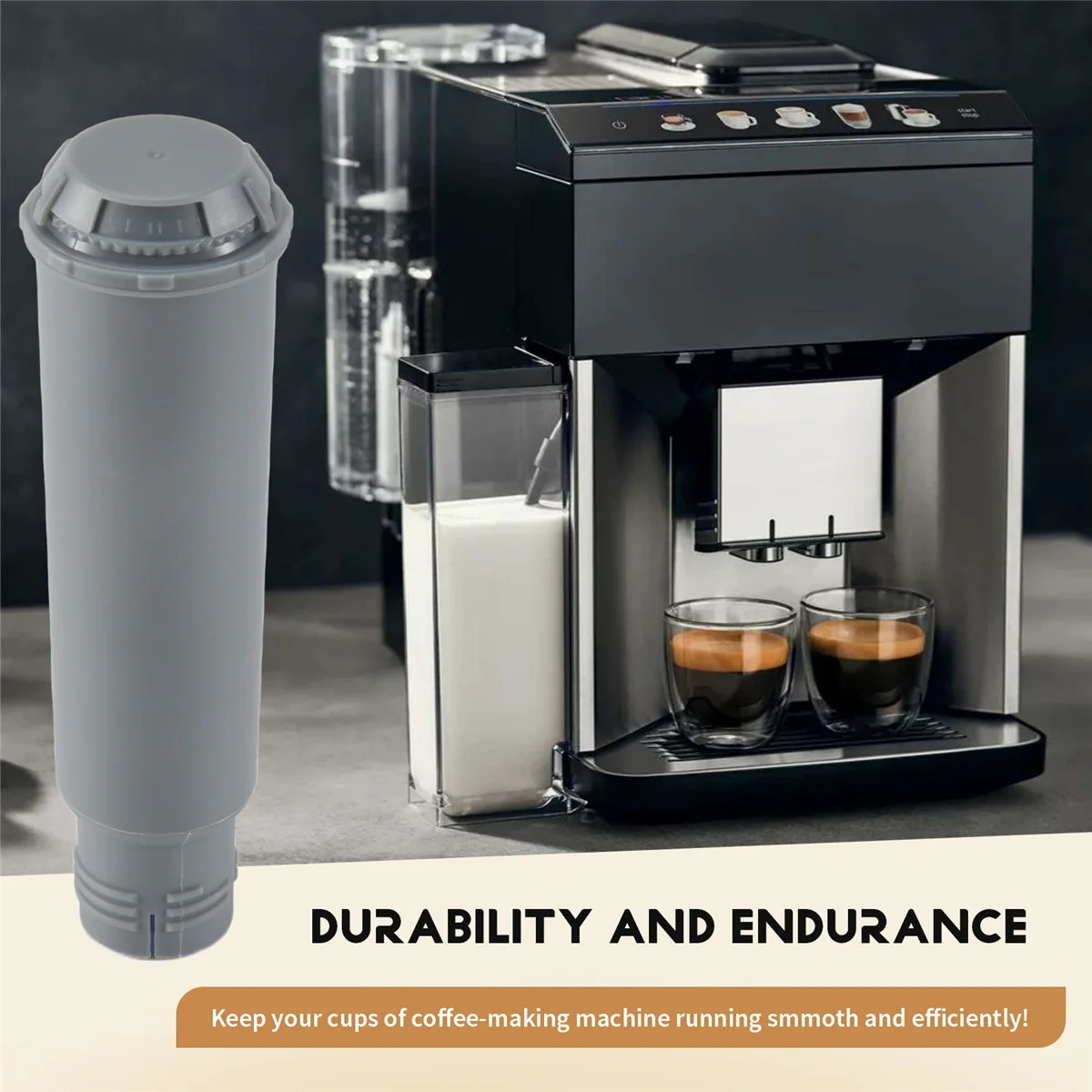 A08I 4 pezzi filtro acqua macchina per caffè espresso per Krups Claris F088 sistema di filtraggio Aqua, per Siemens, Bosch, Nivona, Gaggenau, AEG, Neff