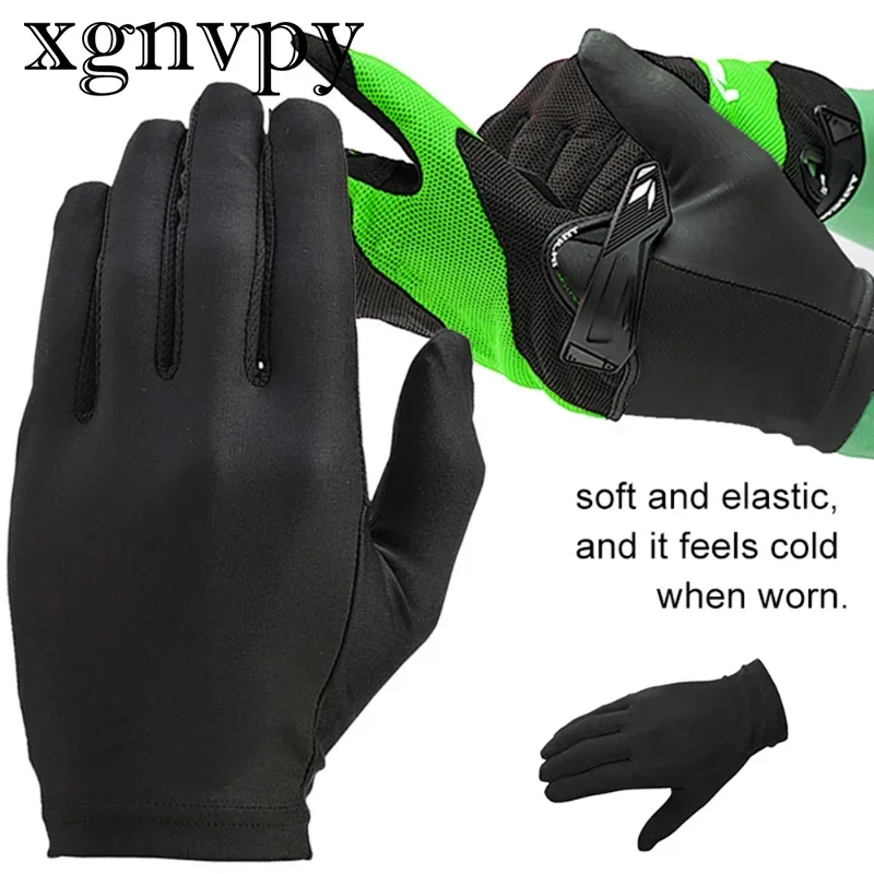 xgnvpy Black Inner Liner Thin Gloves for Driving Cycling Bike Motorcycle Sports 1 Pair