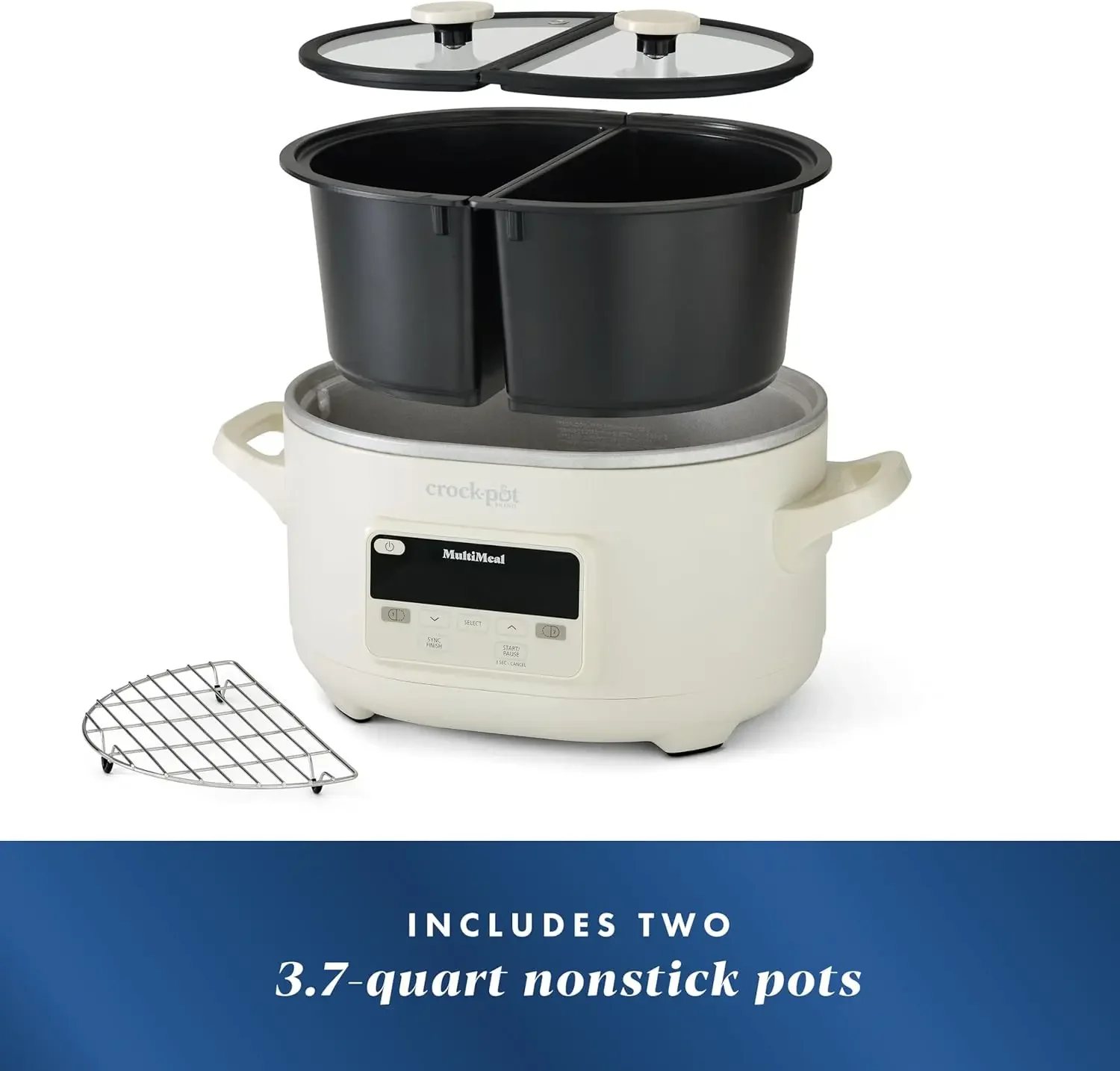 MultiMeal Multicooker and Programmable Slow Cooker with Bake Function, Oat Milk