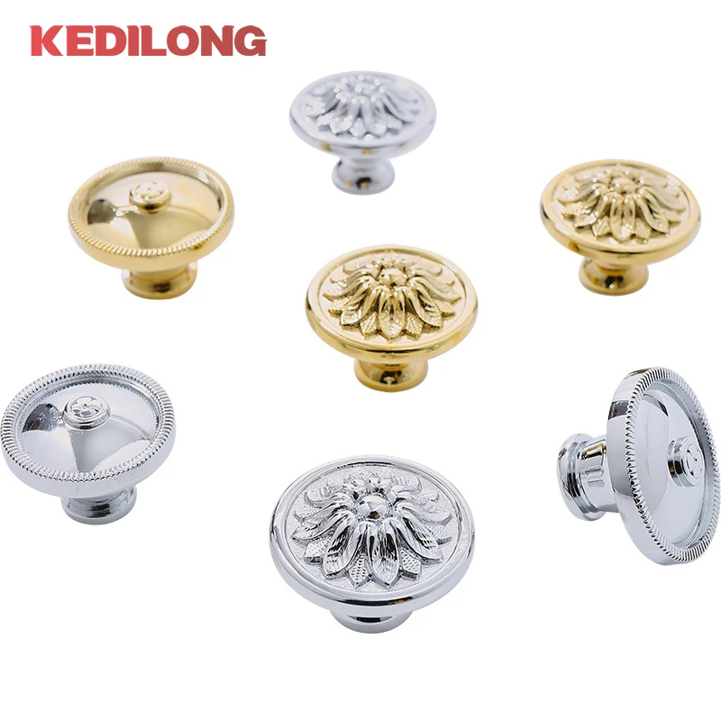 Solid brass chrome plated silver wardrobe door Pull handle light luxury modern Nordic style drawer cabinet gold knob