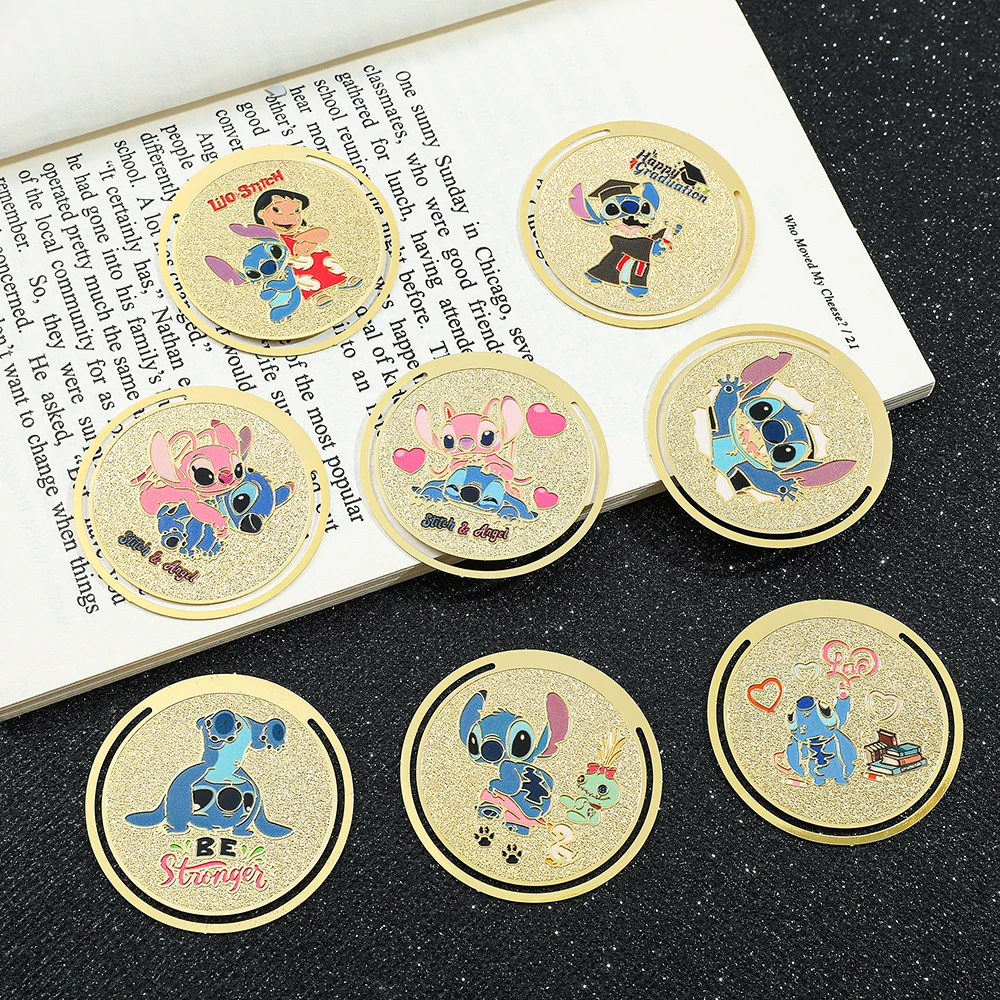 Disney Cartoon Lilo & Stitch Creative Metal Bookmark for Women Men Kids Fans Cute Stitch Ohana Book Page Clips Gifts for Friends