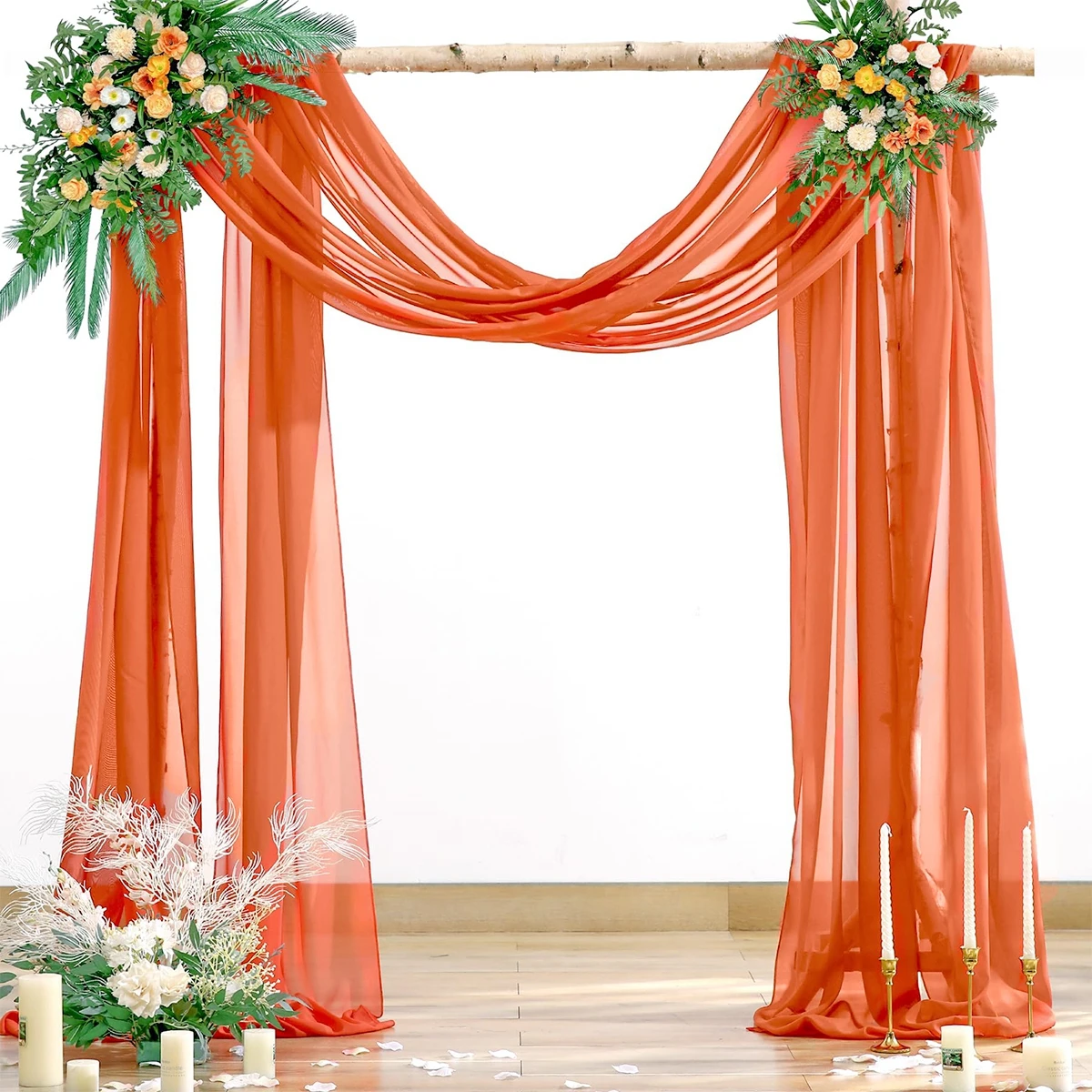 Wedding Valance Arch Tulle Roll Polyester Fabric Wedding Birthday Party Backdrop Yarn For Engagement Wedding Chair Sashes Decor