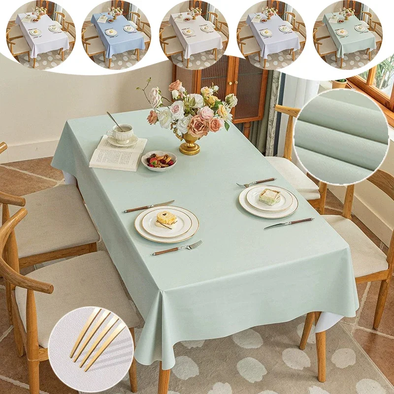 

Modern Concise Style Waterproof Antifouling Oilproof Tablecloth Restaurant Gathering Party Table Decorations Table Cover 식탁보