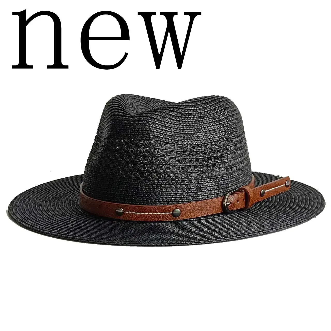 Herren Panama Jazz Hut Sommer Strohhut Gewebter Sommer Strohhut Unisex Strandhüte Sonnenhut Sombrero
