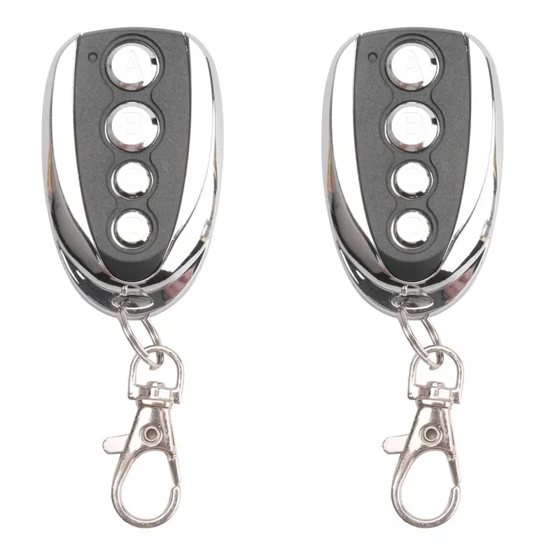 2Pcs 433.92Mhz Universal Remote Control For Garage Doors And Gates 4-Button Keychain Duplicator Garage Door Opener