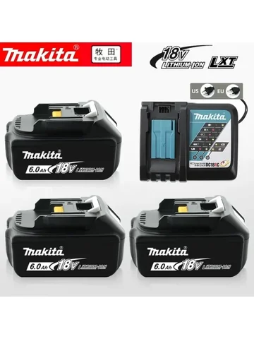 充電式バッテリーMakita-18V Ah,オリジナルの電動工具,bl1840,bl1830,bl1830b,bl1850,bl1850bに適しています