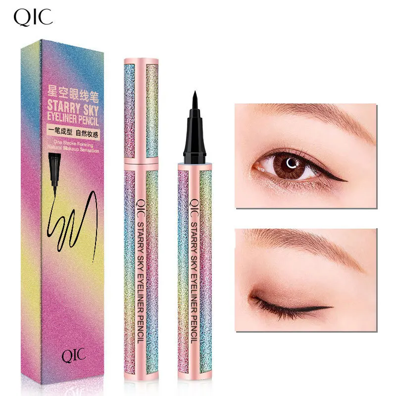 Czarny eyeliner wodoodporny, długotrwały makijaż kobiety kosmetyczny eyeliner ołówek makijaż kredka marker do oczu koreański makijaż