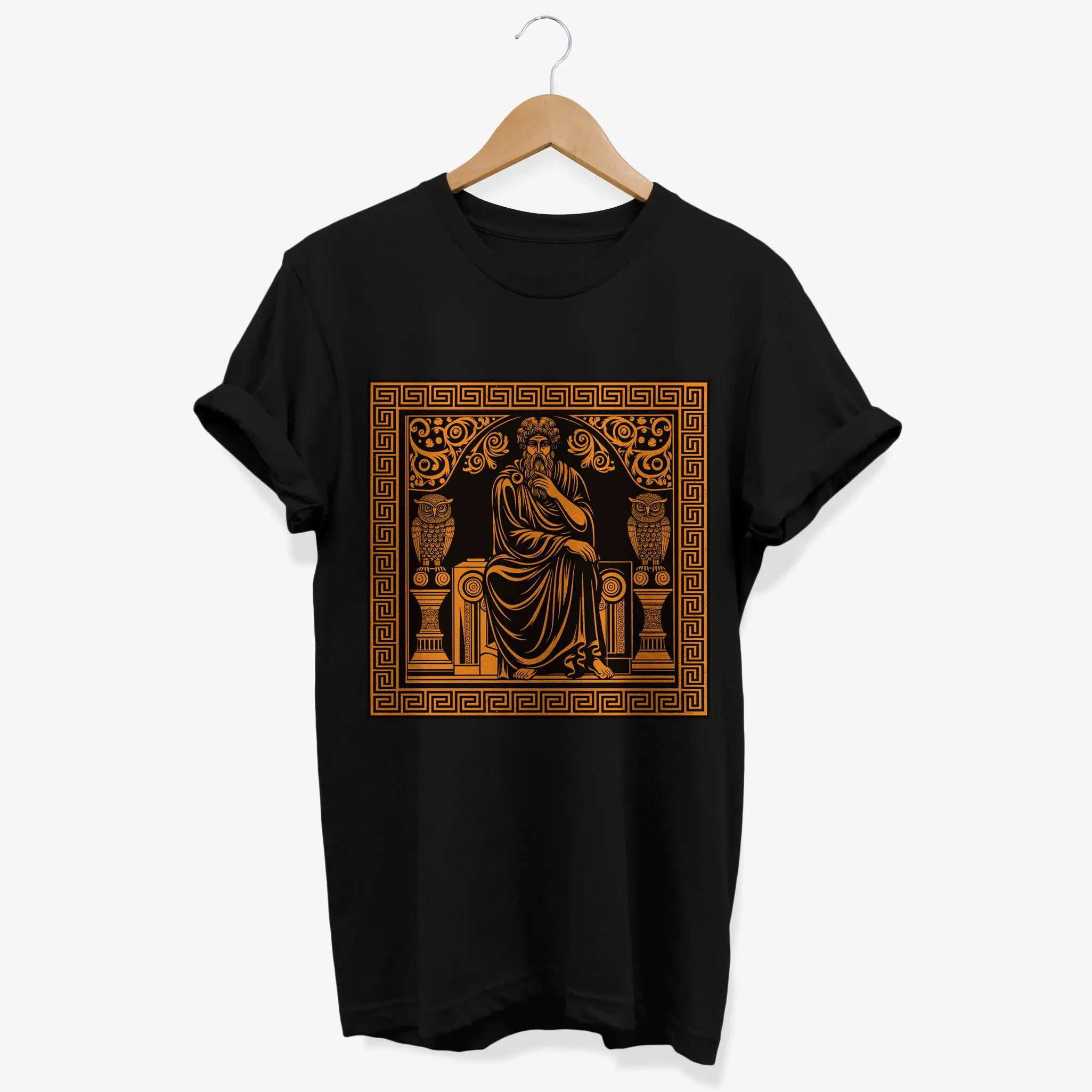 

Plato Greek Philosopher T-Shirt Ancient Greece Thinker Graphic Tee Philosophy Style Gifts Comfortable Soft Trendy Men's Clothing
