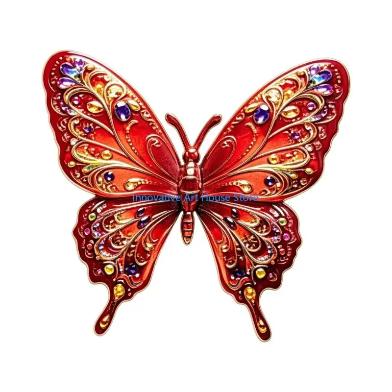 E1PC Butterfly Hanging Wall Decors Outdoor Fence Wall Art Decors for Garden Living Room 1Set Metal Butterfly Wall Art Decors