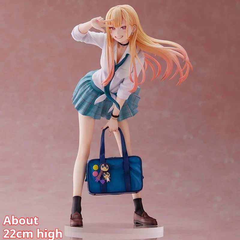 

100%Genuine 21cm My Dress-Up Darling Figure Kitagawa Marin Figures Beautiful Girl Model Pvc Collection Model Desktop Decor Gift