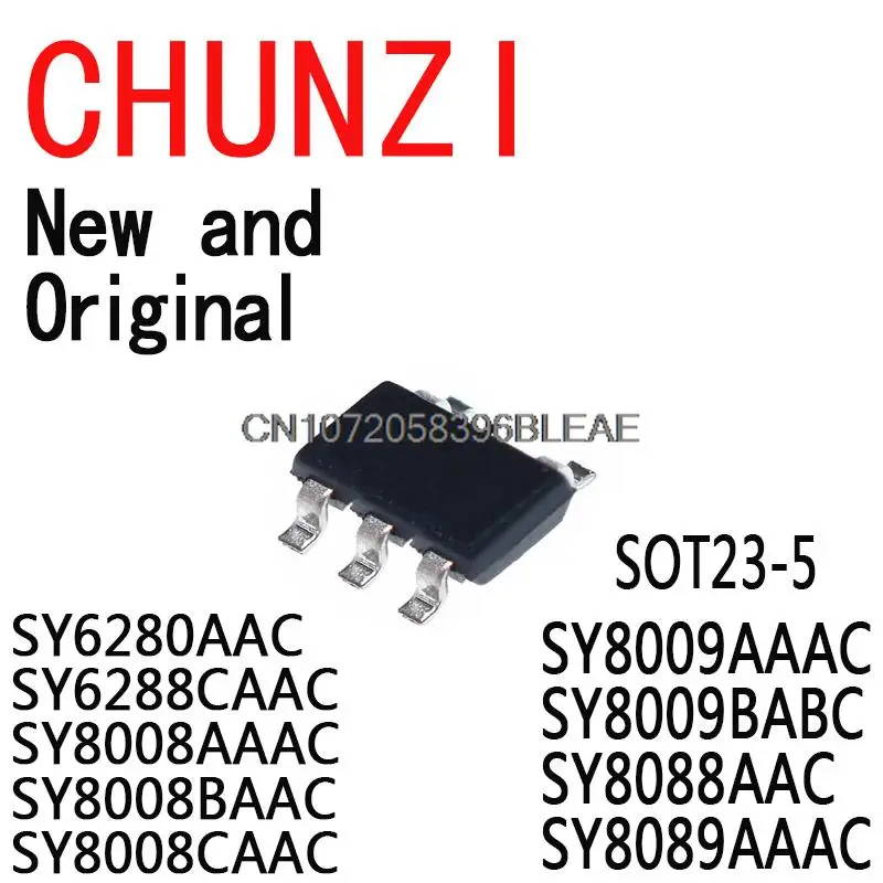 10PCS New and Original SOT23-5 SY6280AAC SY6288CAAC SY8008AAAC SY8008BAAC SY8008CAAC SY8009AAAC SY8009BABC SY8088AAC SY8089AAAC