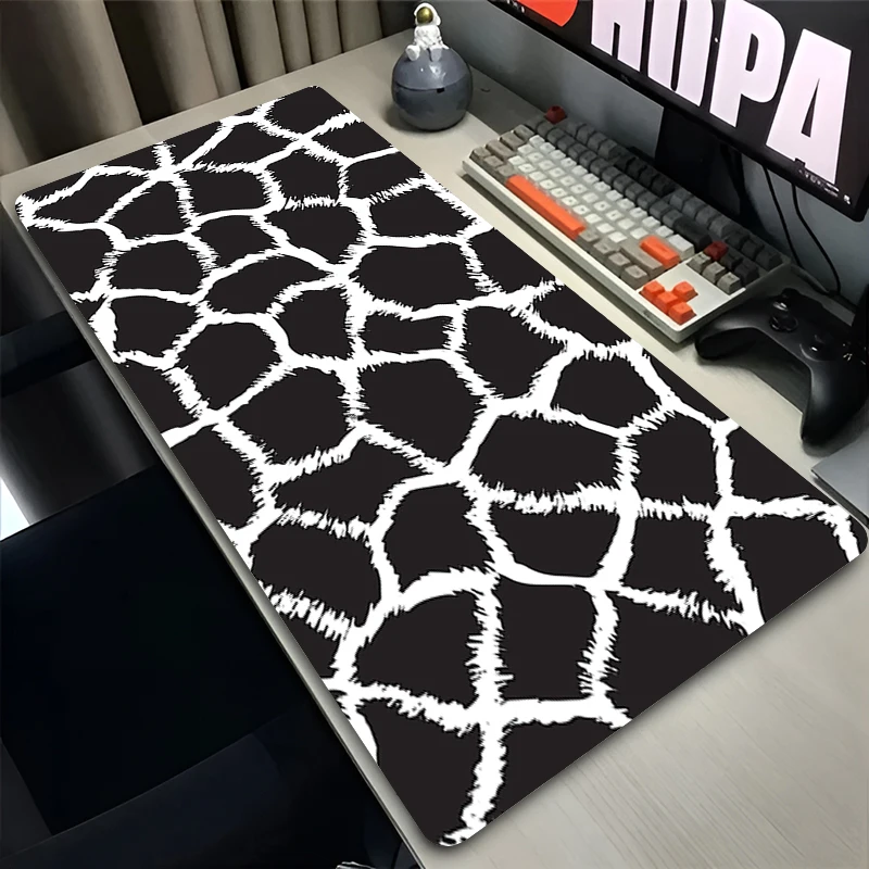 Mouse Pad Laptop Anime Extended Desktop Mat Computer Gamer Mousepad PC Gaming Accessories Keyboard Pad HD Leopard Print Pattern