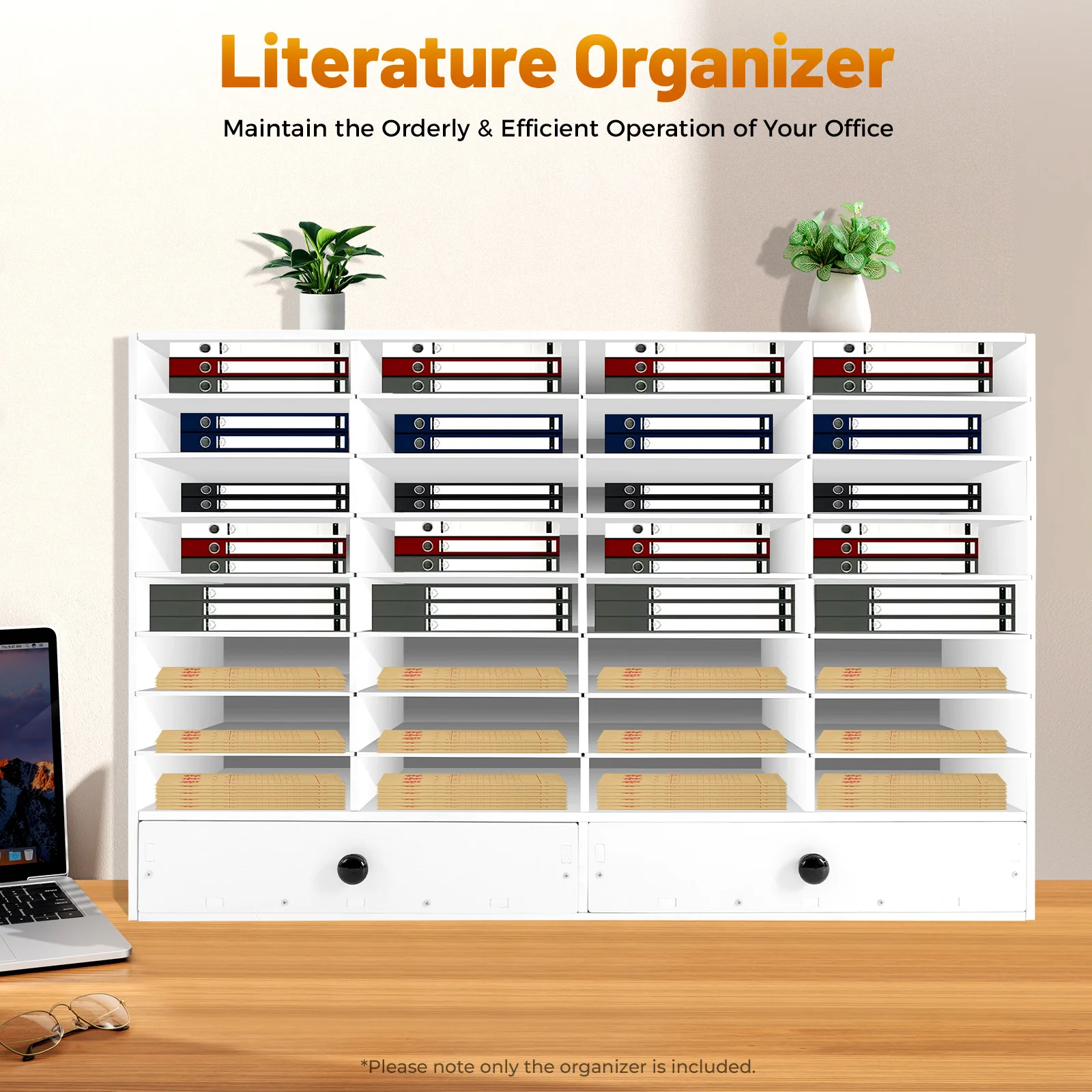 

Mail Sorter Organizer White Student Mailbox For Classroom, Desktop File Sorter, Paper Organizer W/2 Drawers For Home/Office