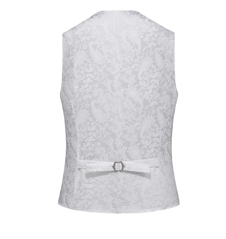 Conjunto de fato de três peças casual e elegante para homem, com colete, branco e preto, jacquard, marca na moda, roupa de outono/inverno, roupa exterior