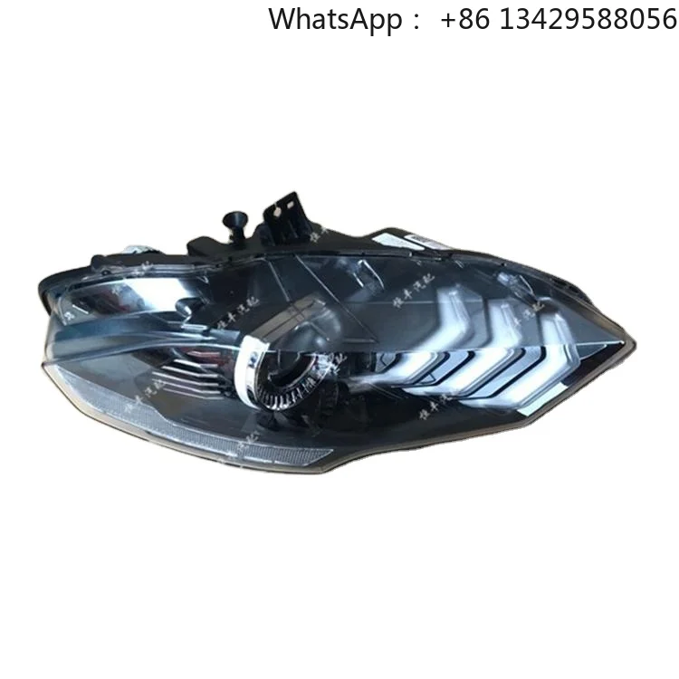 

For Ford Mustang Headlight Assembly with LED H4 Bulb ABS Front Bumper Cover Taillights Body Kits 2.3 Engine Assembly Hood Bonnet