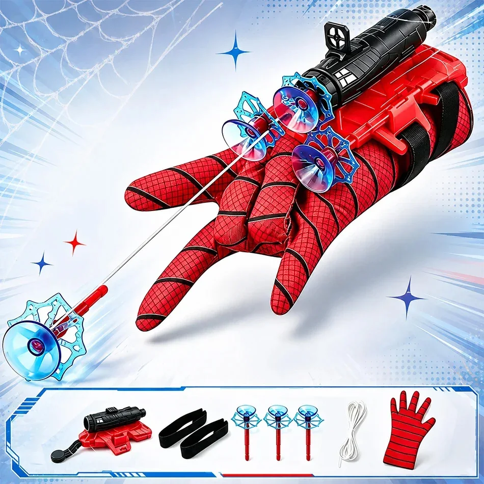Spider Web Launcher String Shooters Toy Shooting Device Toys Gadgets String Shooter Real Silk Cool Stuff Fun Toys Birthday Gift