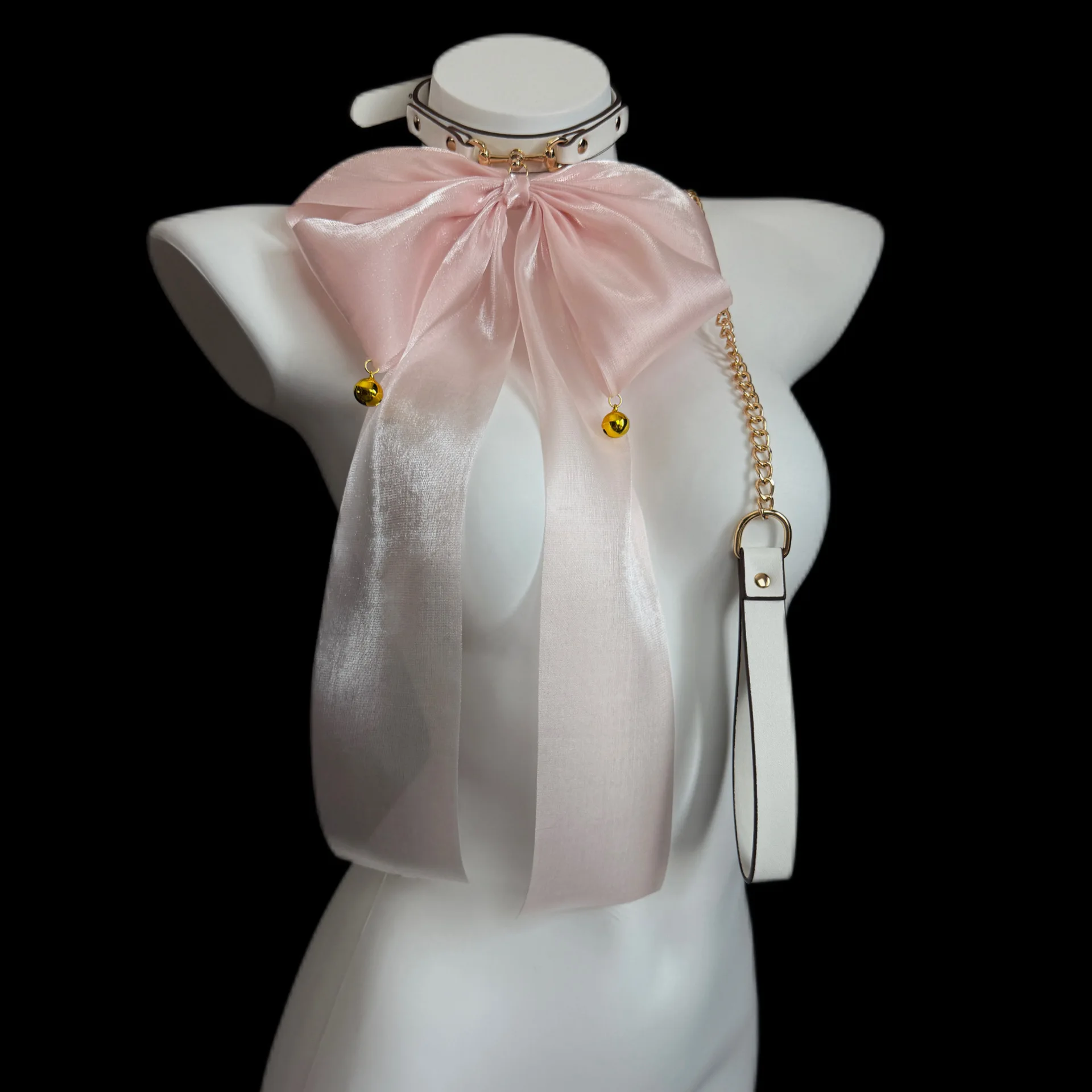 Sex Products Super Fairy Mesh Bow Collar Multi-layer Ribbon Premium Design Internet Celebrity Bell Breast Clip Body Chain view 2