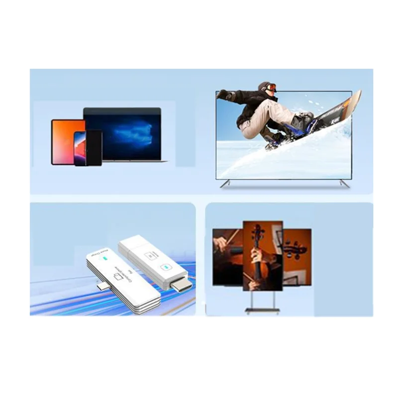 

【B74A】Screen Projector Wireless Transmitter 1080P HD Video 5G Remote For Mobile And Computer
