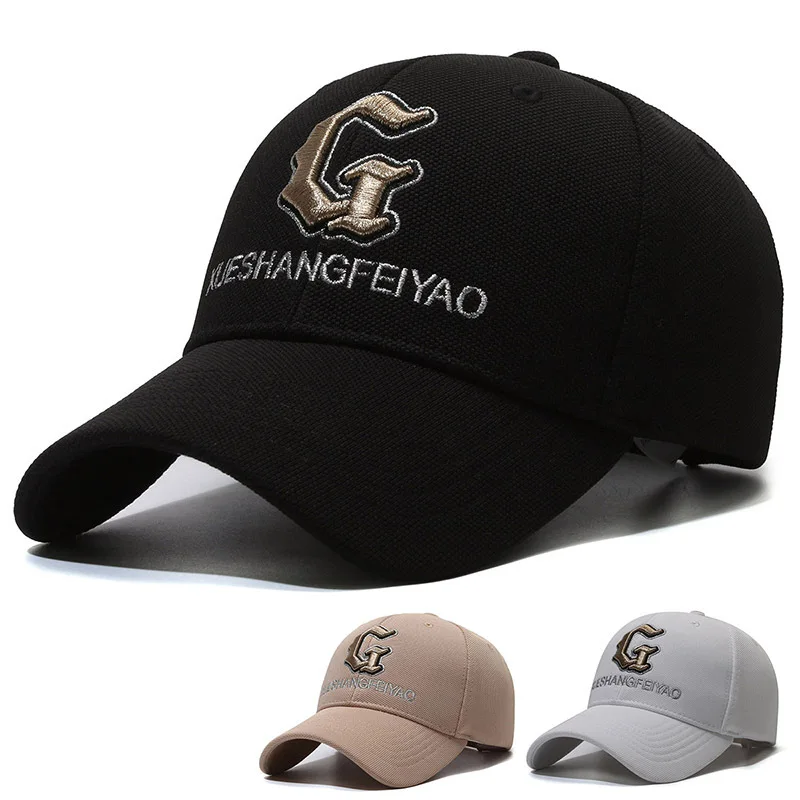 

Hat Spring and Autumn Baseball Cap Big G English Embroidered Alphabet Cap Street Fashion Trend Casual Shade Anti-Sun Hundred