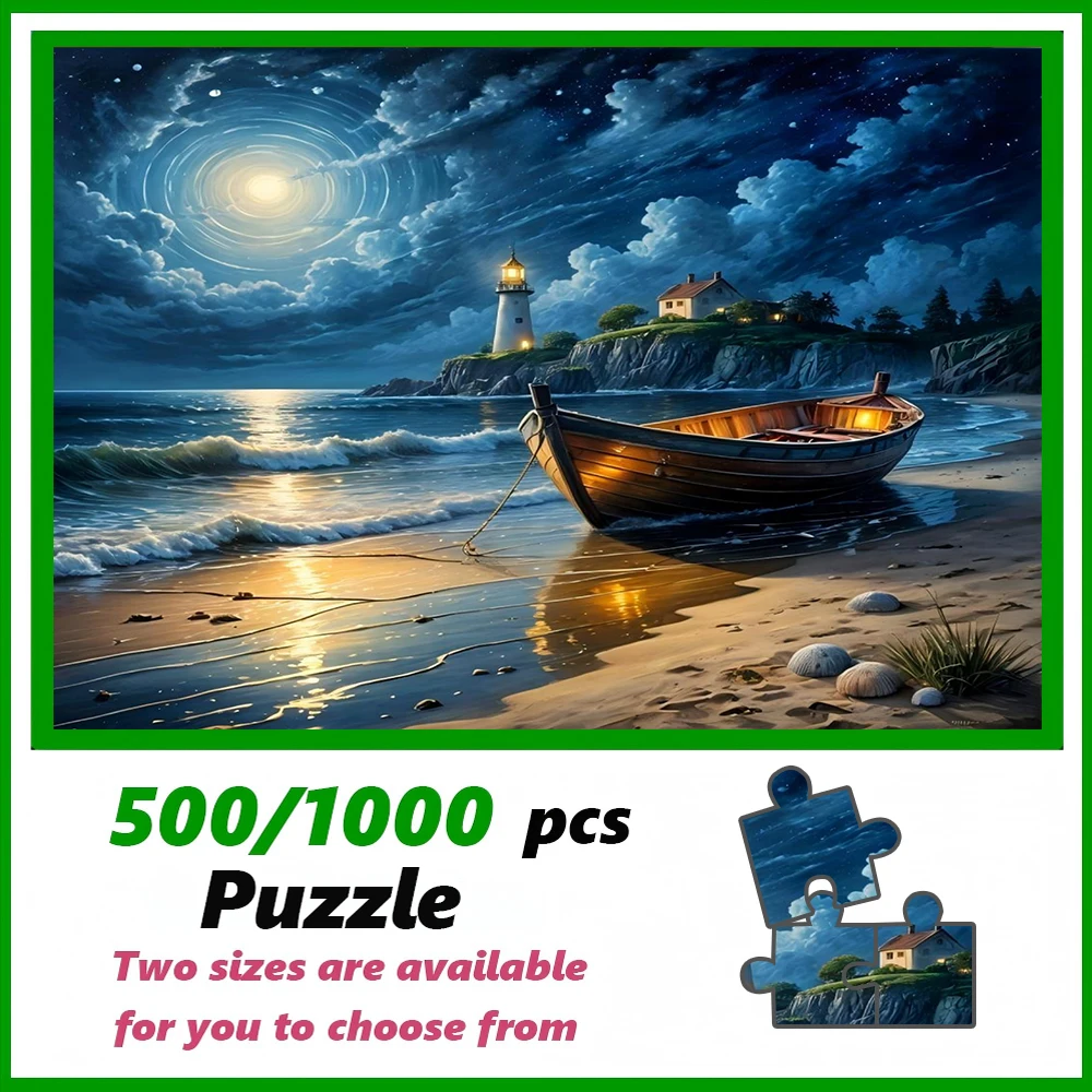 

A high-quality 500/1000-piece puzzle, perfect for adults, is a fun family game that helps relieve stress and is great fo