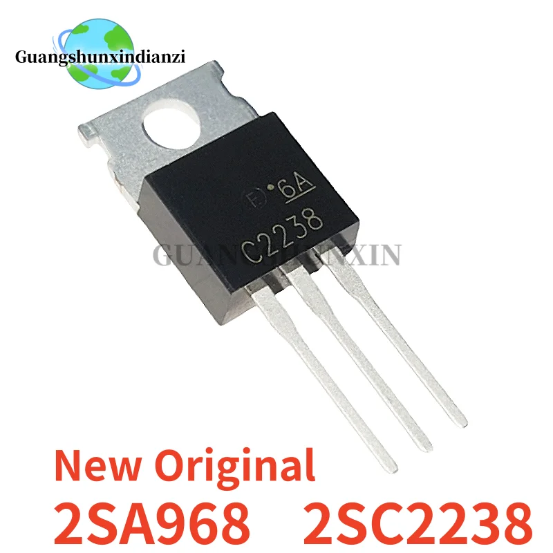 5pairs/10PCS New Original 2SA968 2SC2238 A968 C2238 TO-220 160V 1.5A 25W Audio-matched transistor In Stock