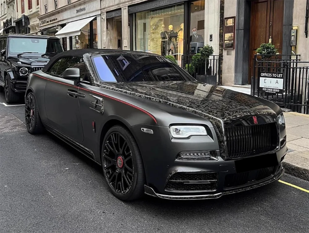 M-Style Carbon Fiber Forged Body Kit with Front & Rear Bumper Hood Skirts Rear Spoiler for Rolls Royce Wraith Modification
