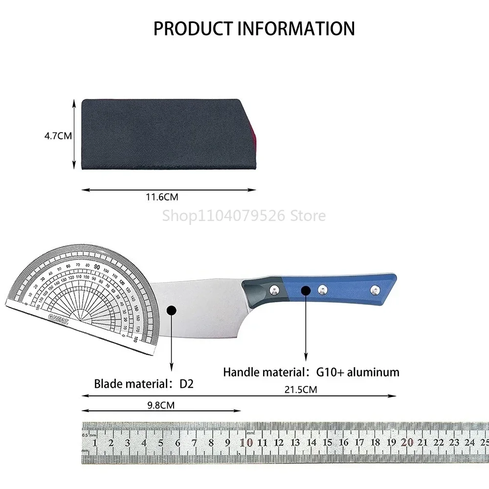 Kitchen Chef Knife High Hardness Wilderness Emergency Multi-purpose Outdoor Use Fixed Blade Vegetable Meat Cleaver Camping Tool