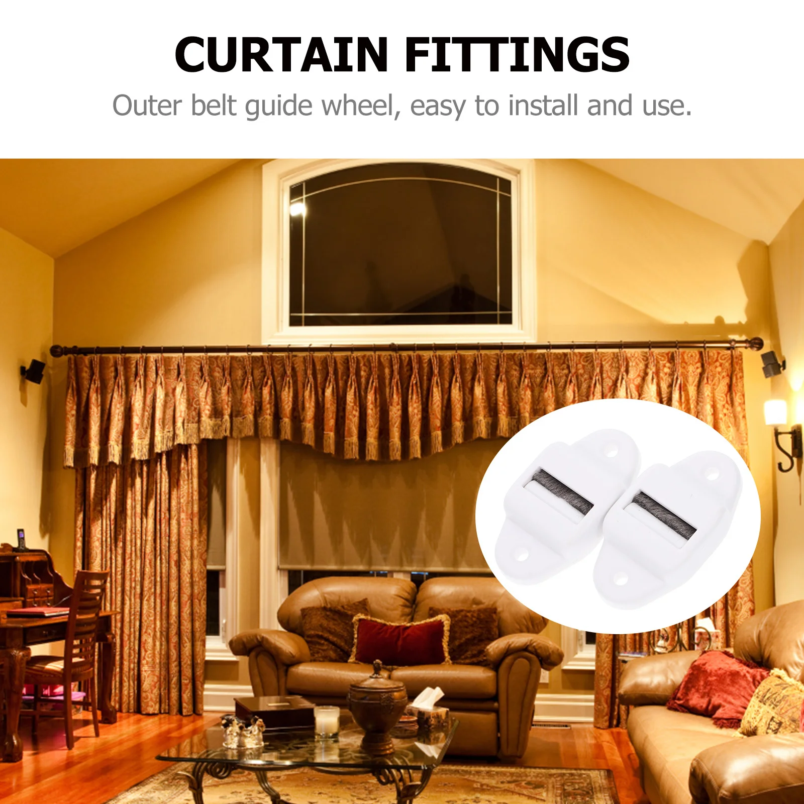 2 قطعة حزام الستارة دليل الأسطوانة جودة البلاستيك أداء طويل الأمد سهلة التركيب مصراع دليل حزام صغير